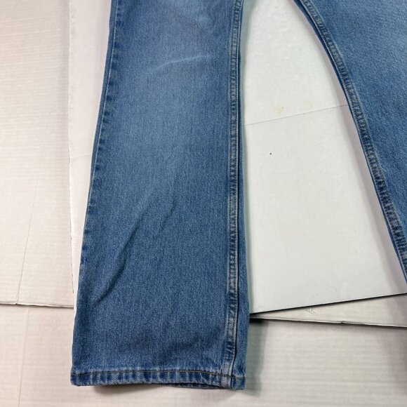 Y2K Levi's Jean Women 32x30* 515 Mid Rise Boot Cut Blue Faded Denim Tag 12M Miss - Picture 6 of 16